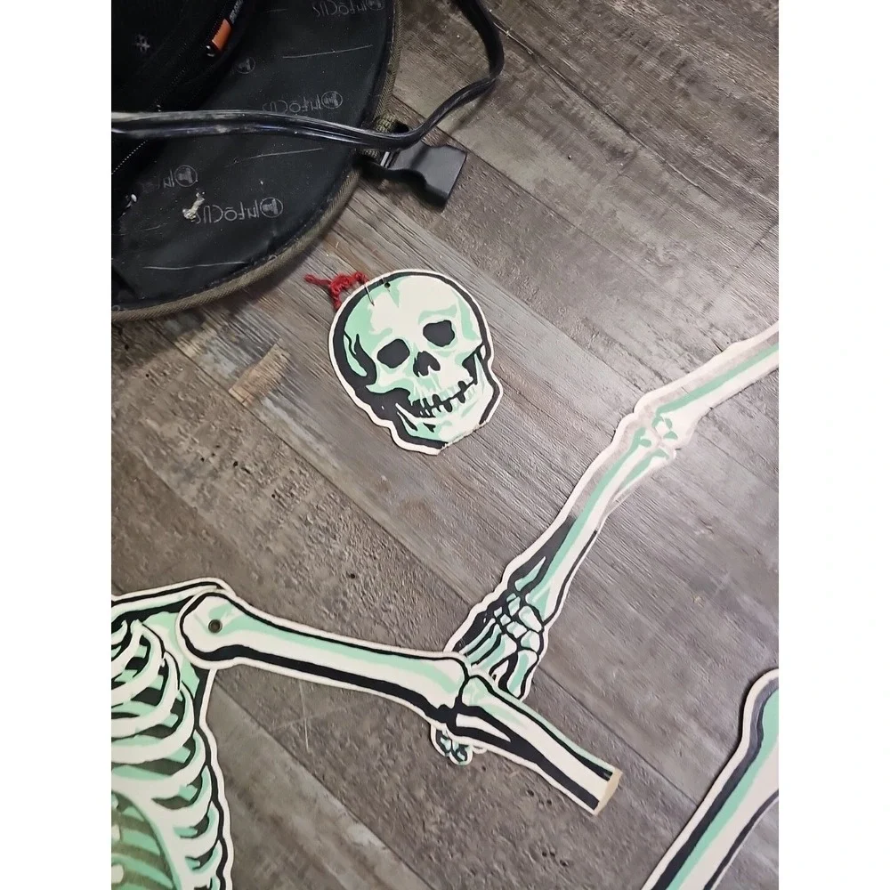3 vintage Rare Beistle Halloween Party Decoration Cutouts joint posable 2 Skelet